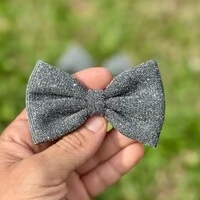 Lacinho sem enchimento Glitter Chumbo