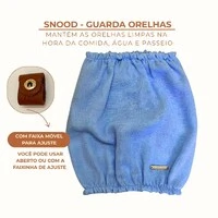 Snood Azul Celeste - Guarda Orelhas para cachorros de orelha longa - Cavalier, Cocker