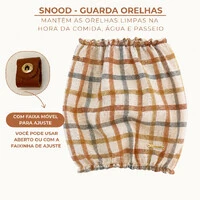 Snood Xadrez - Guarda Orelhas para cachorros de orelha longa - Cavalier, Cocker