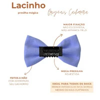Kit com 6 Lacinhos Mega Presilha – Lavanda, Tiffany e Rosa - 03 pares - para Cachorro