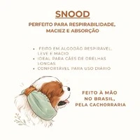 Snood Salmão Clássico - Guarda Orelhas para cachorros de orelha longa - Cavalier, Cocker