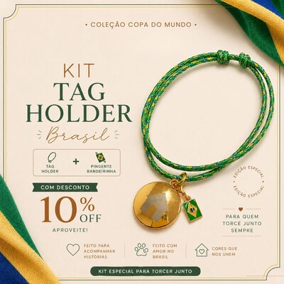 FotoKit Tag Holder Copa + Charm Bandeira