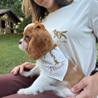 Foto Kit Tal Mãe, Tal Pet - Camiseta mãe de Pet + Bandana para Cachorros e Gatos personalizadas