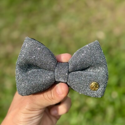 Foto Gravata com Enchimento Glitter Chumbo