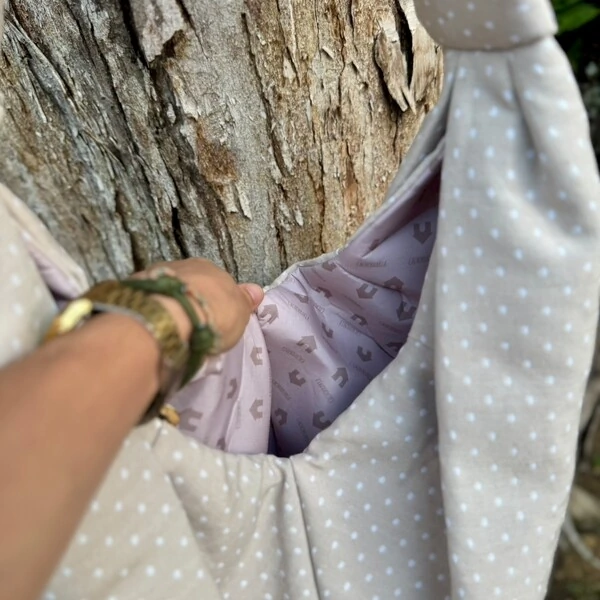 Sling Casadinho - bolinhas Nude