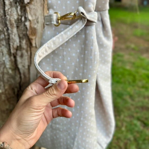 Sling Casadinho - bolinhas Nude