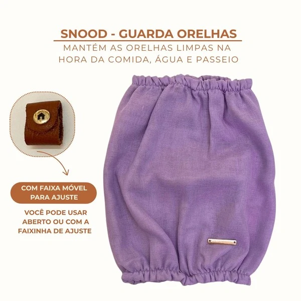 Snood Lilás Clássico - Guarda Orelhas para cachorros de orelha longa - Cavalier, Cocker (cópia)