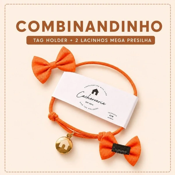 Kit Combinandinho da Maui - Tag Holder + Par de Lacinhos