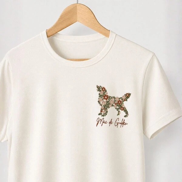 T-shirt Personalizada Mãe de Cachorro (silhueta + frase)