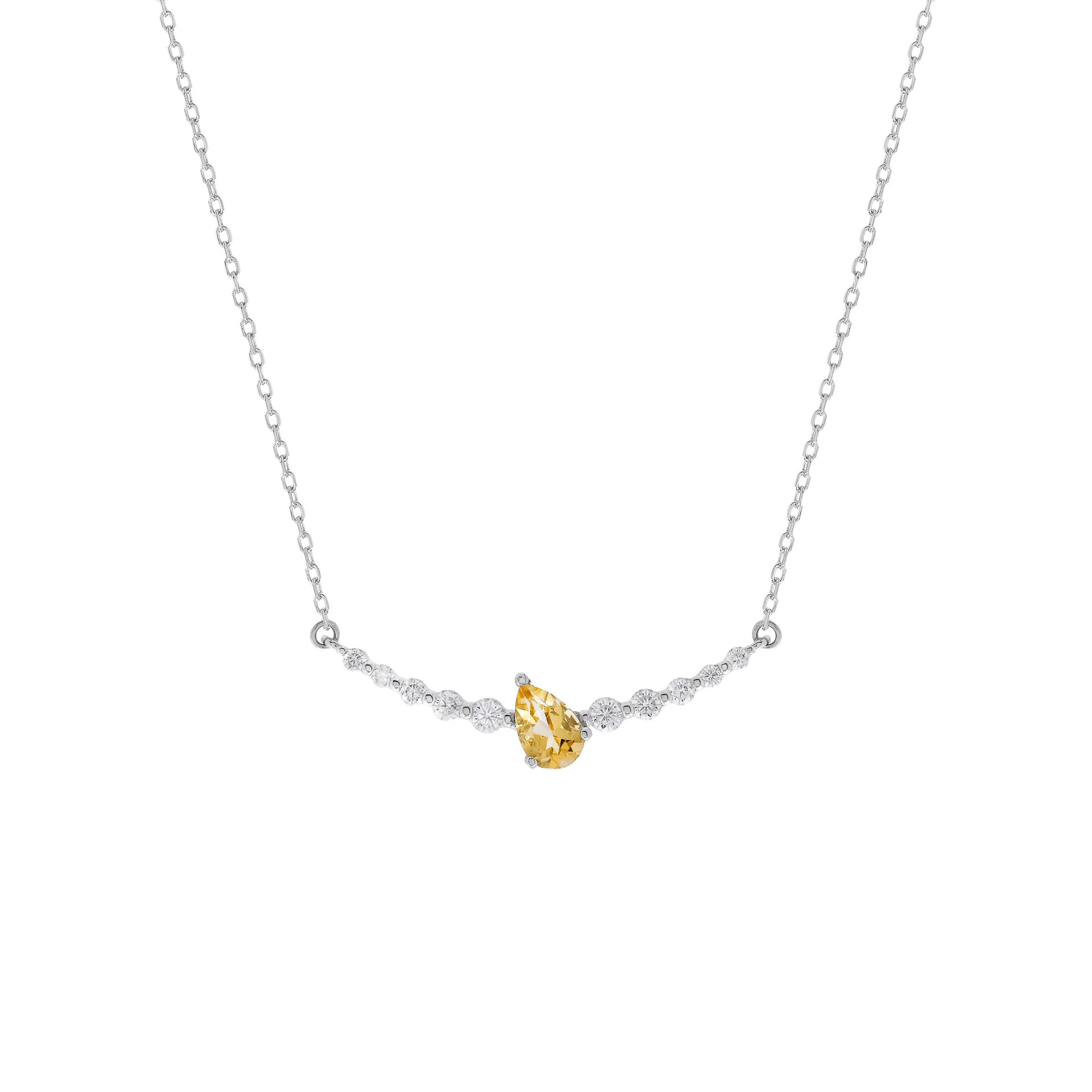 FotoColar Curve Citrino & Moissanite