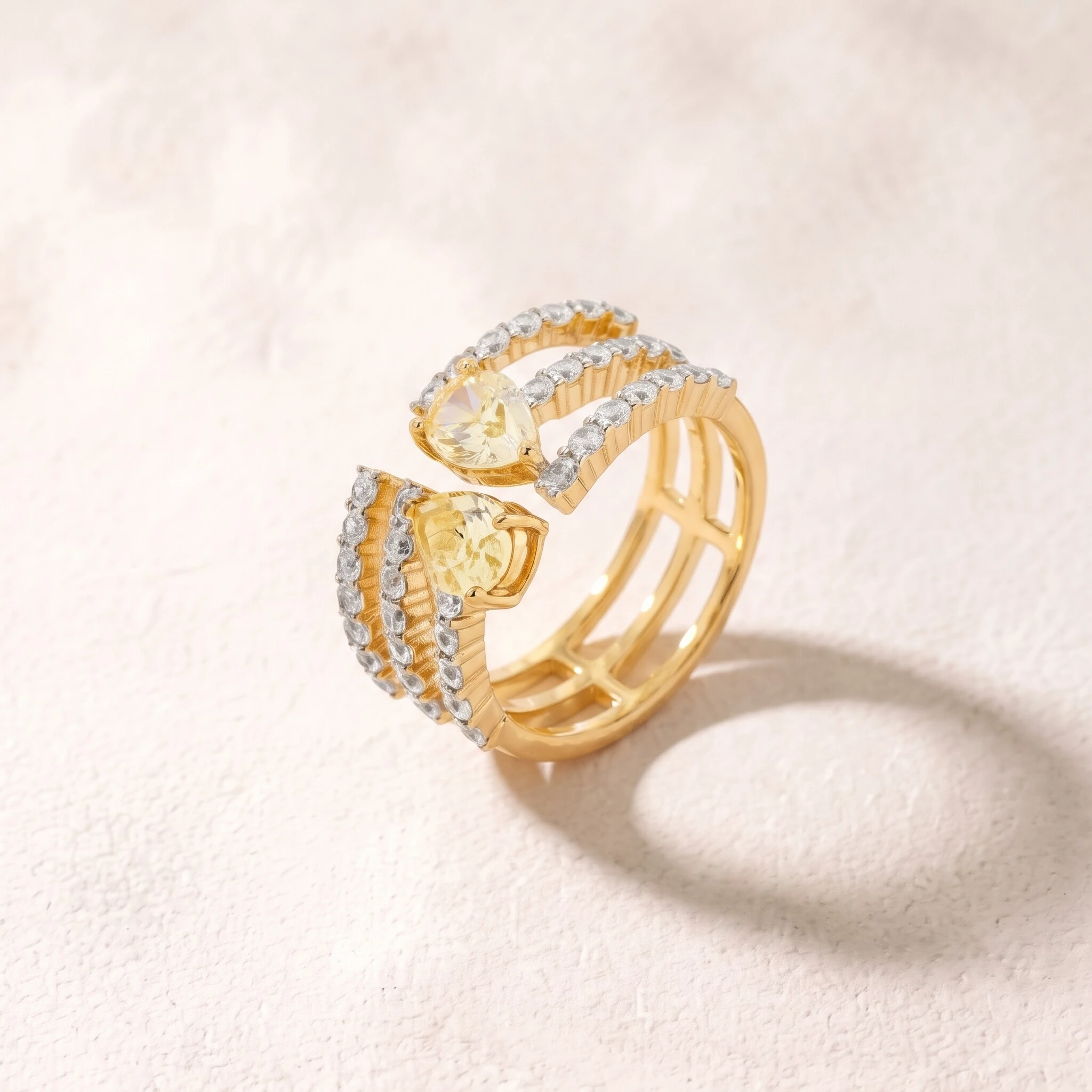 Foto Anel Dourado Yellow Fancy