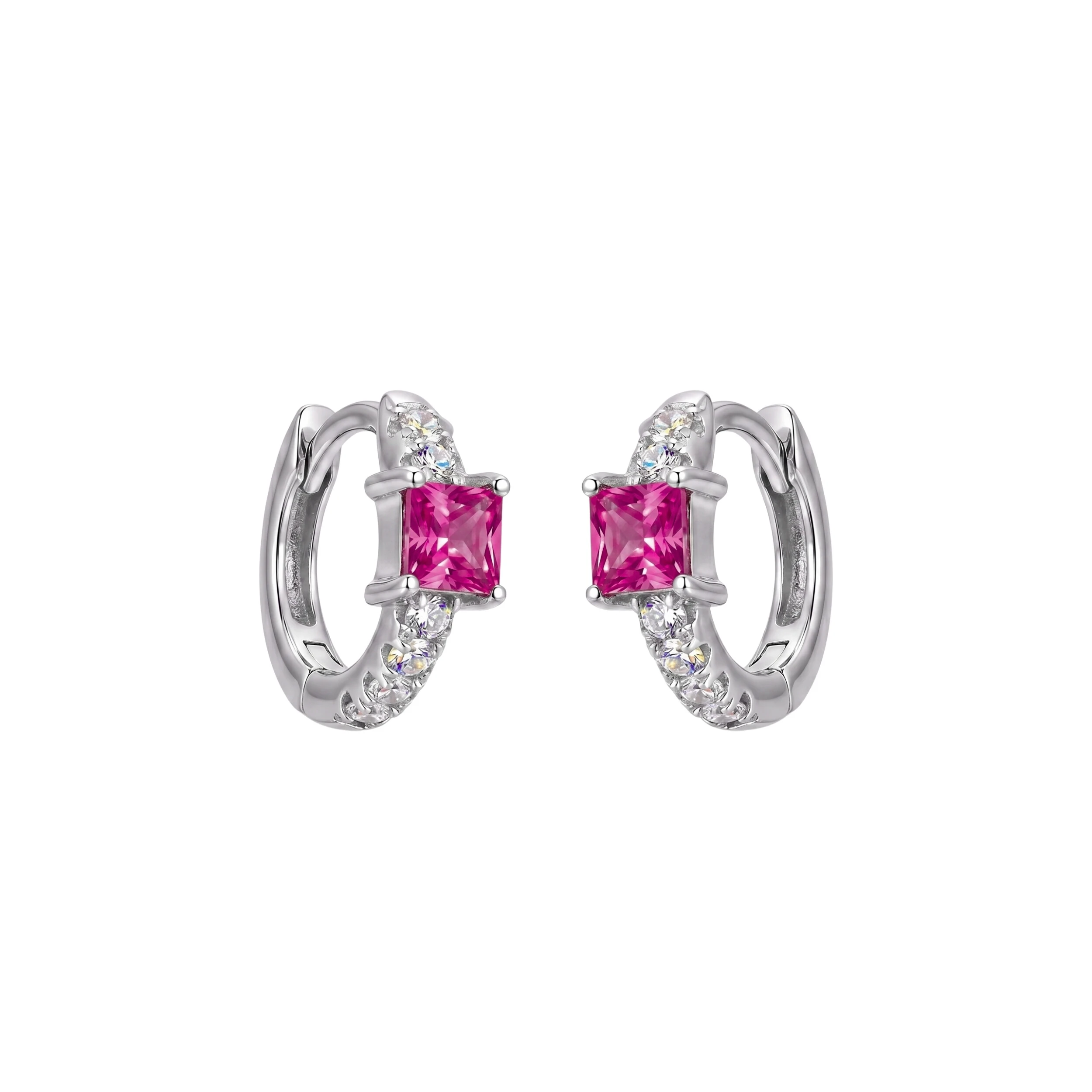 Foto Argola Color Safira Pink