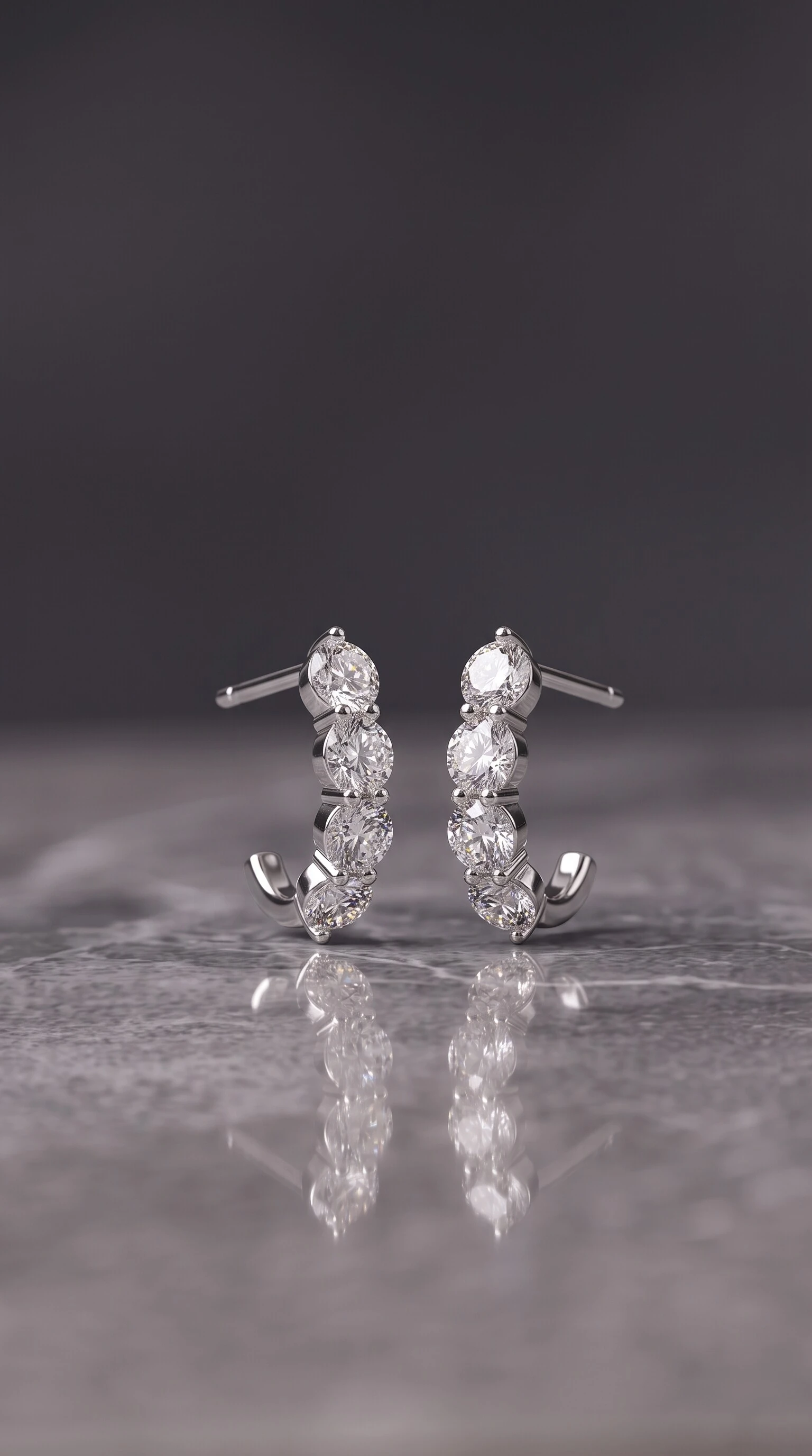 Foto Meia Argola Luna Moissanite M