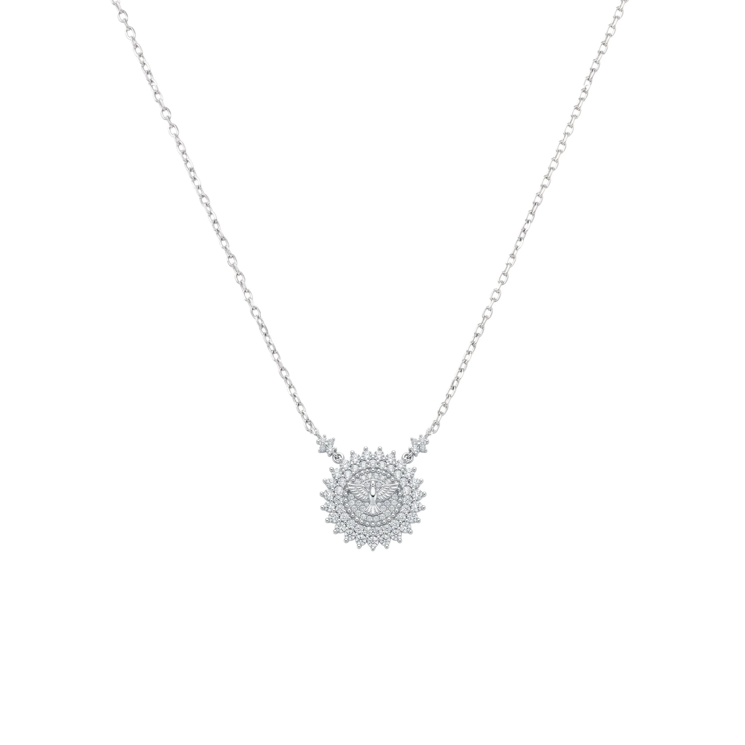 Foto Colar Medalha Espirito Santo Moissanite