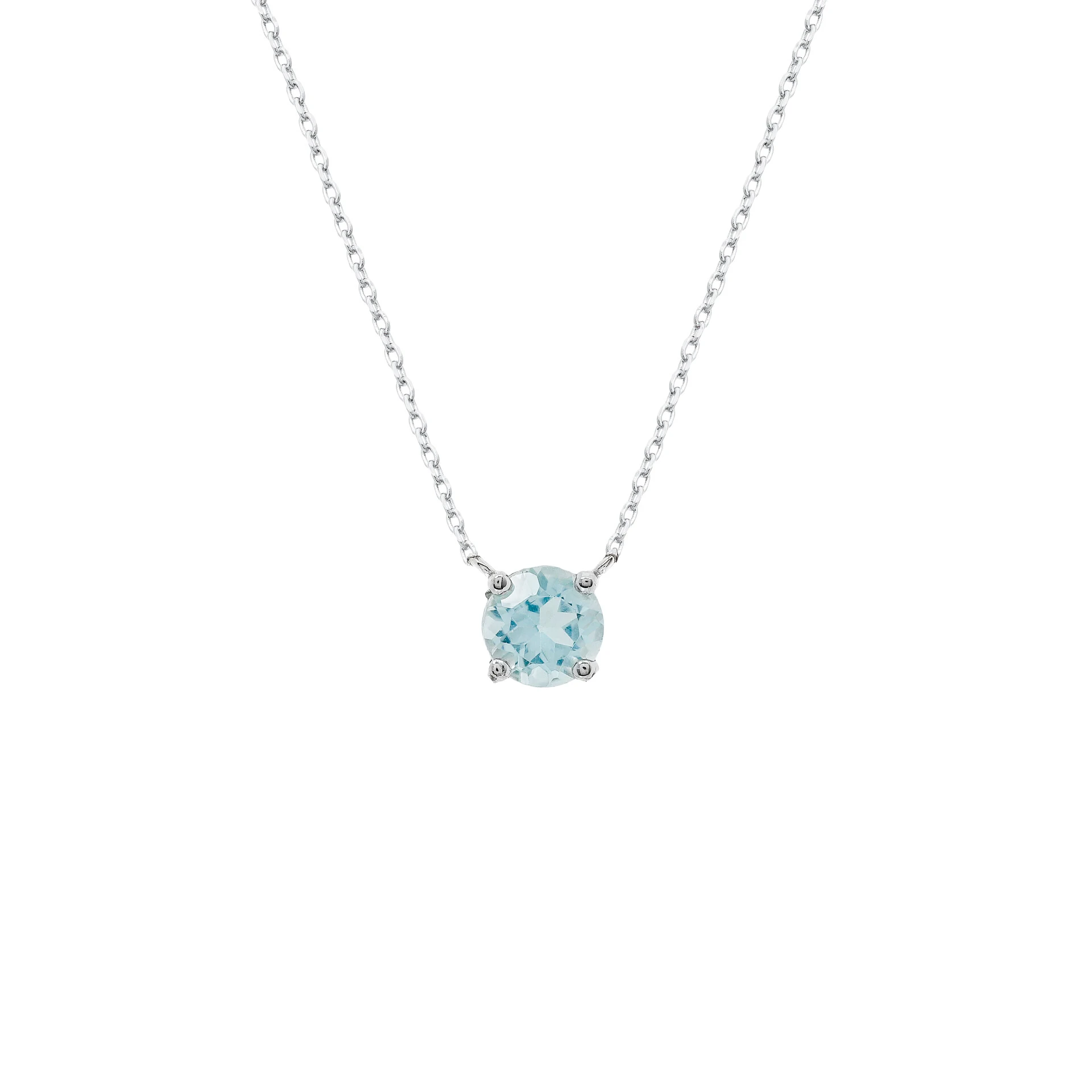 FotoColar Solitário Topázio Sky 6mm