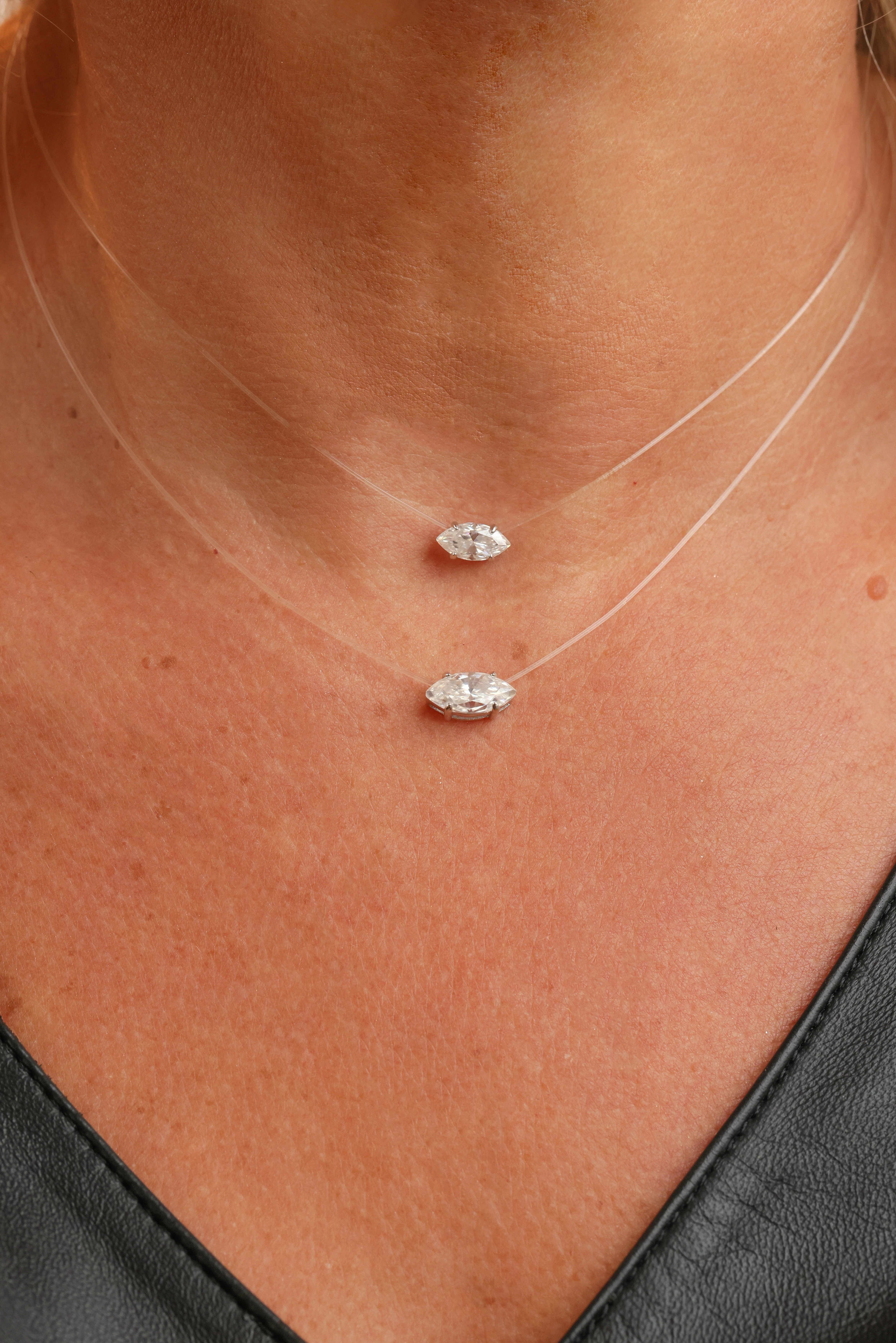 Foto Colar Lumi Moissanite Fio de Nylon