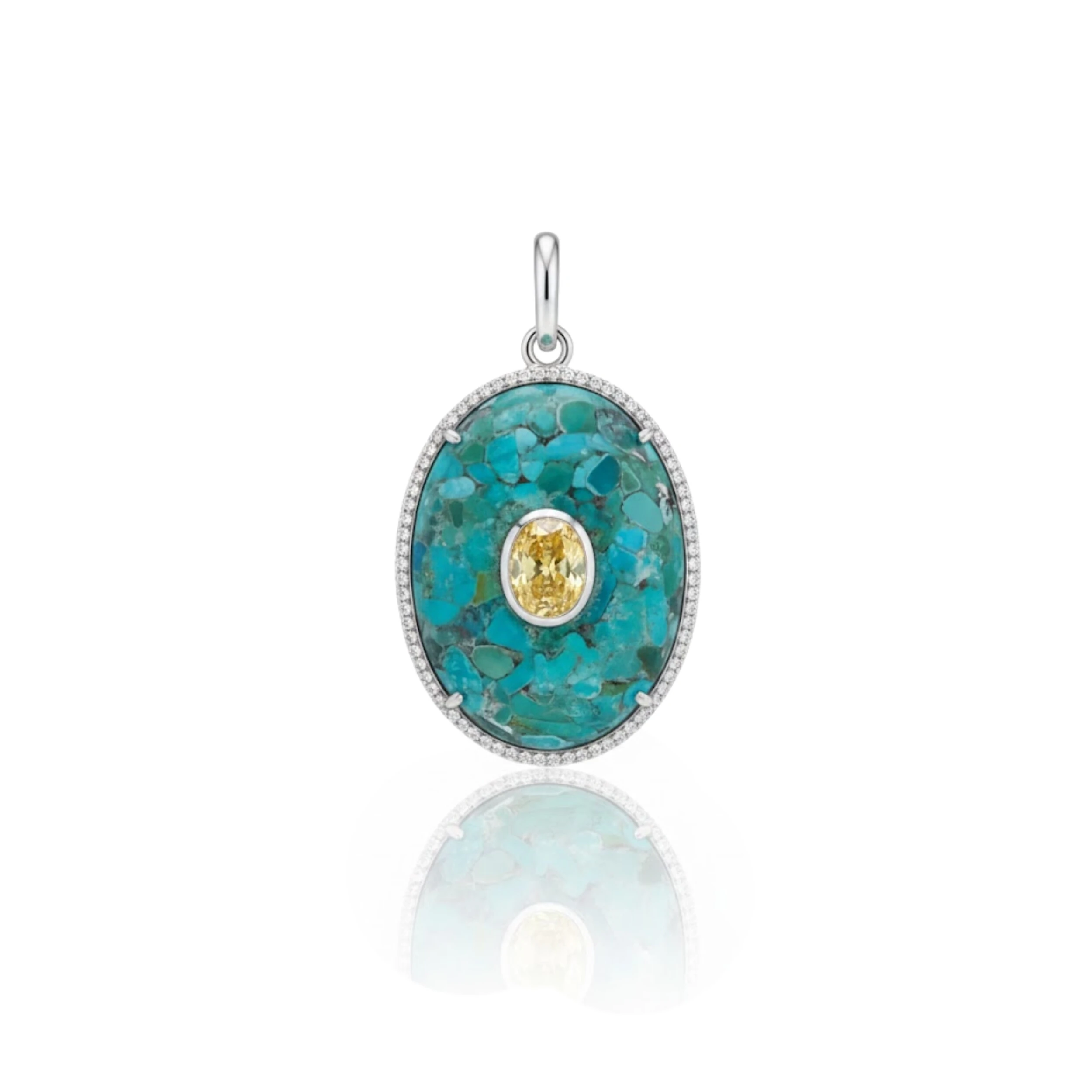 FotoPingente Turquesa & Yellow Fancy