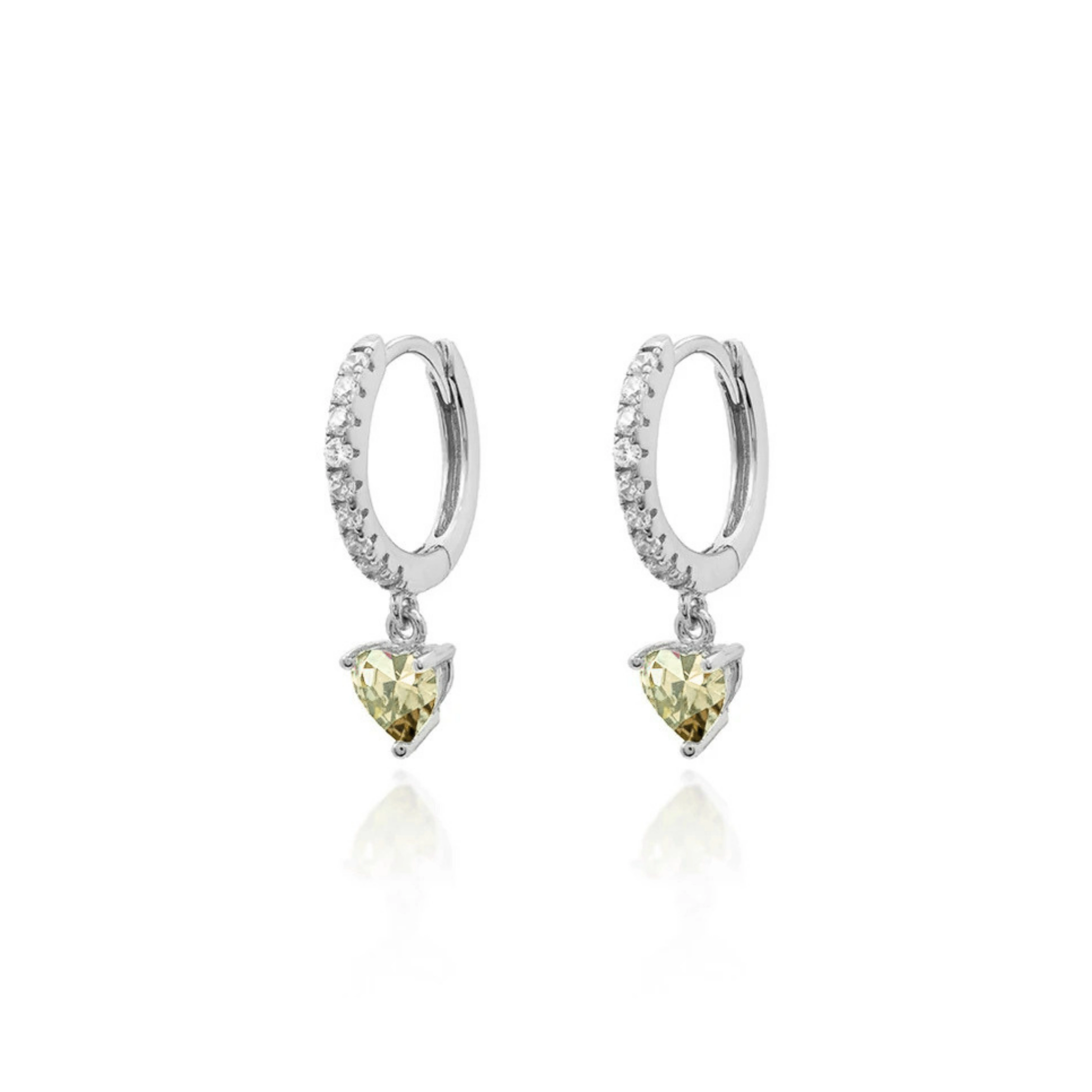 Foto Argola Heart Yellow Fancy