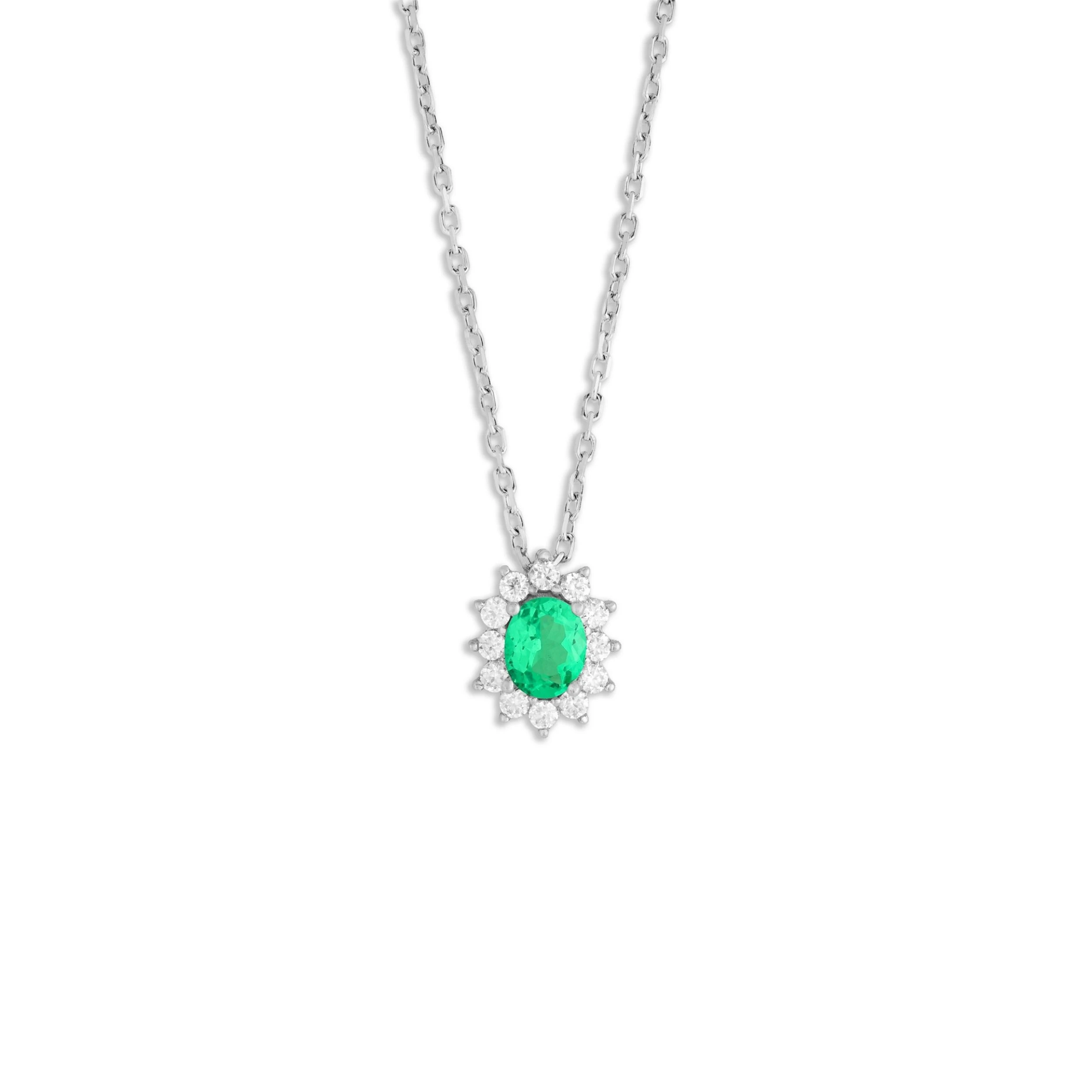 Foto Colar Oval Princess Esmeralda &amp; Moissanite
