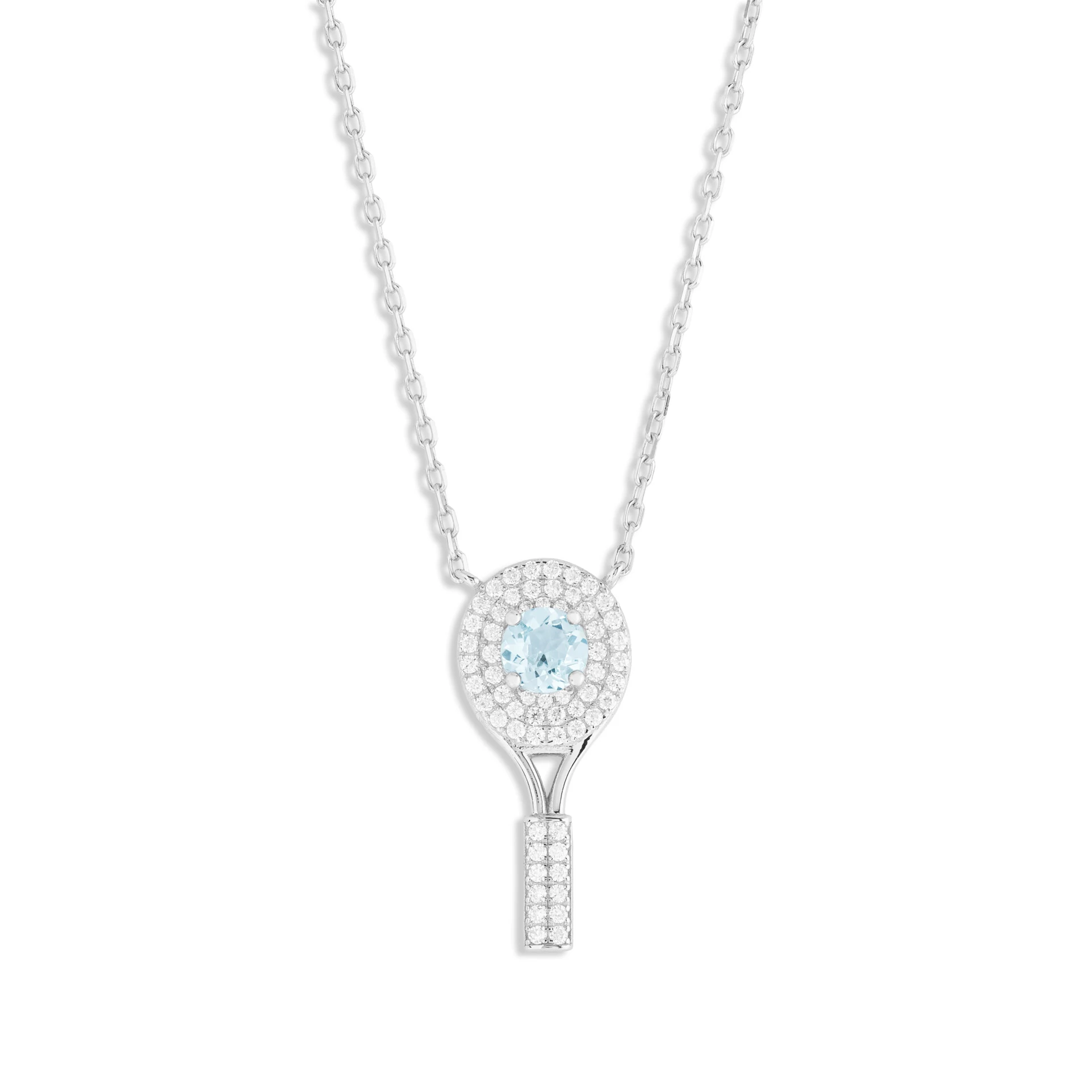 Foto Colar Topázio Sky Racquet &amp; Moissanite