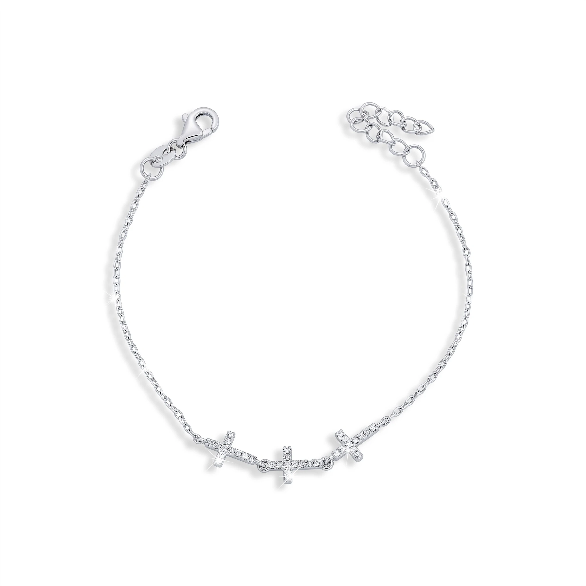 Foto Pulseira Cross Moissanite