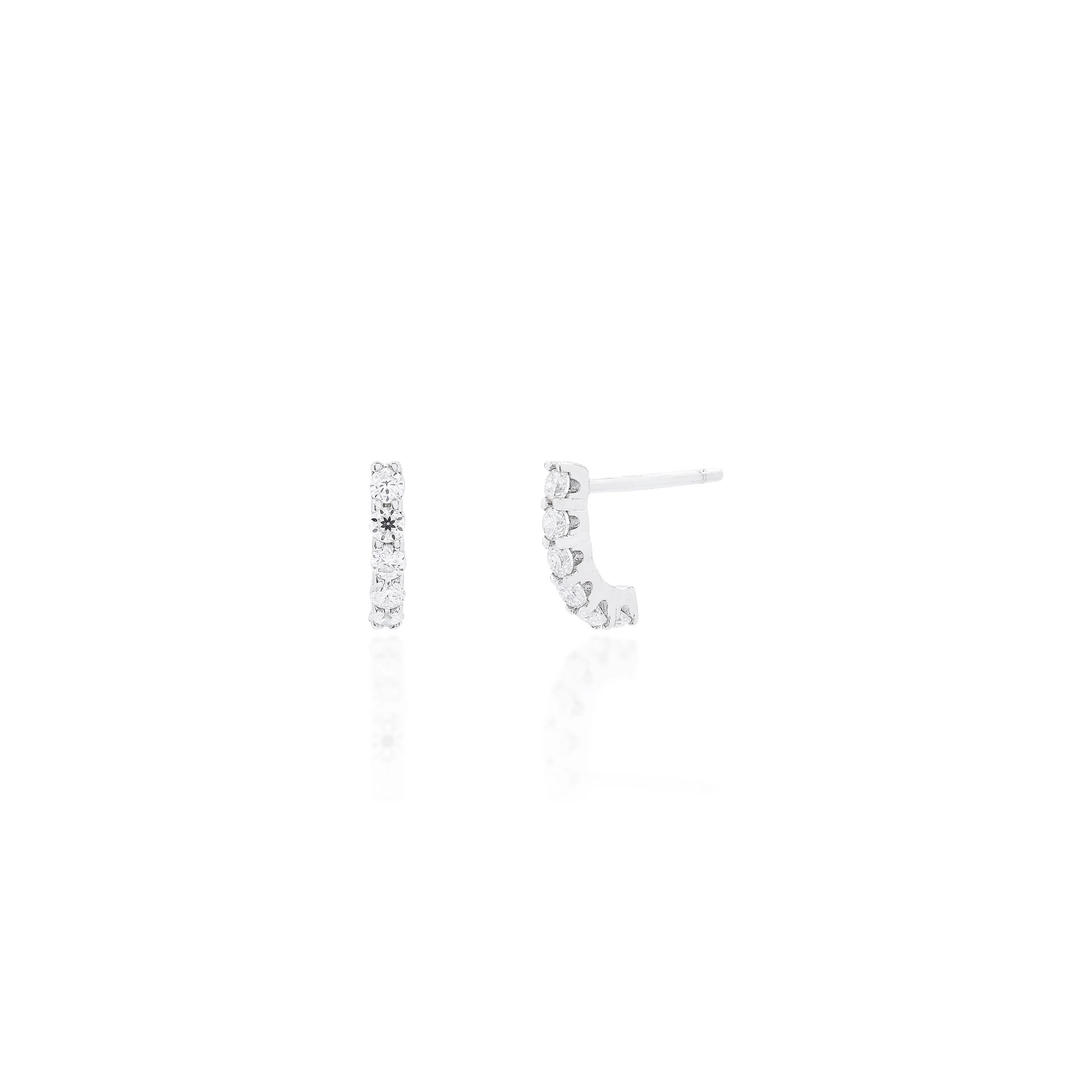 FotoMeia Argola Fine Line Moissanite