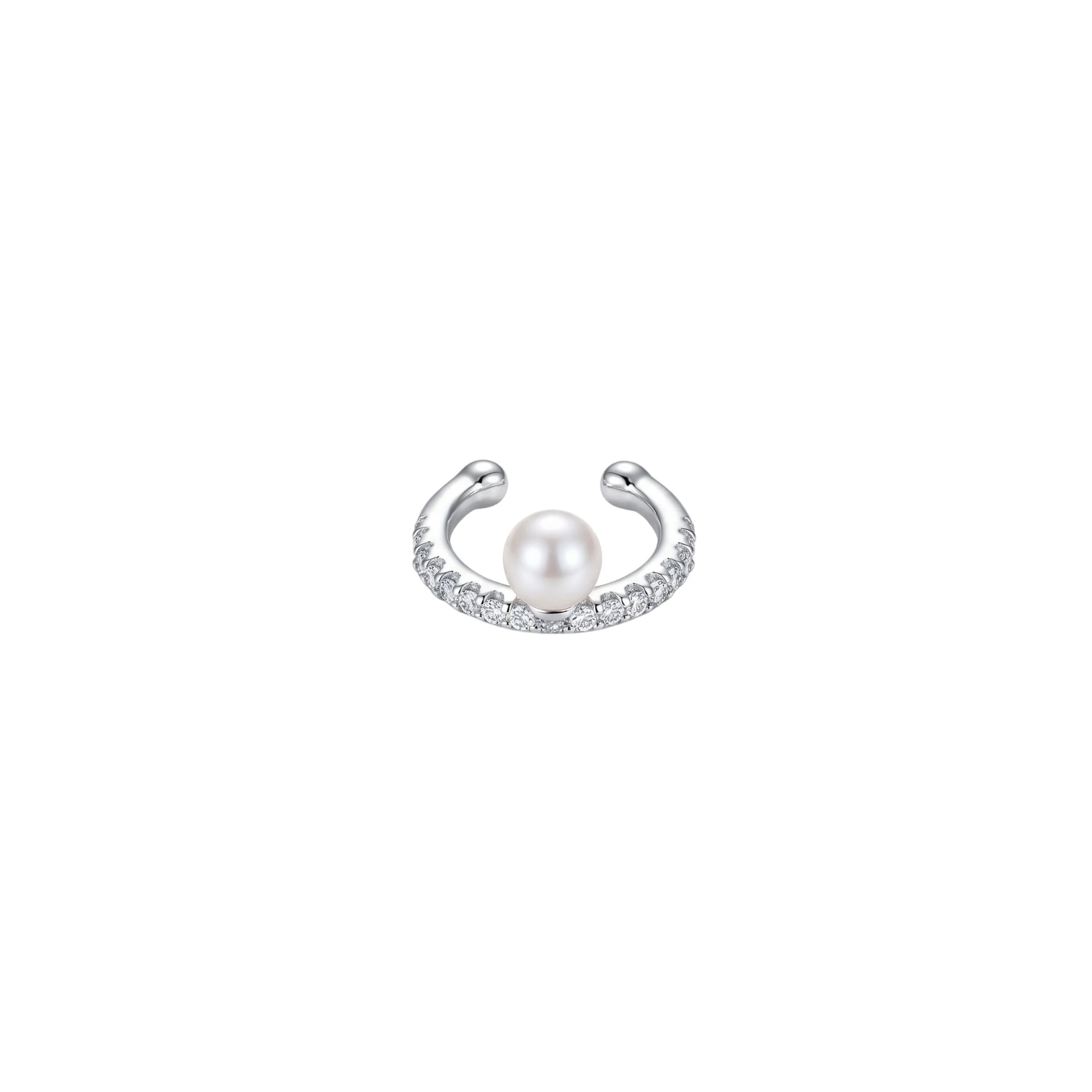 Foto Fake Piercing Pérola &amp; Moissanite