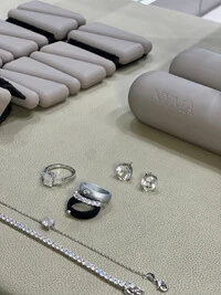 Anel Active Sparkle Moissanite & Silicone Preto