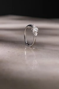Anel Fancy Moissanite