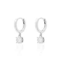 Argola Dot Moissanite 5mm