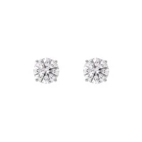 Brinco Solitário Moissanite 5mm