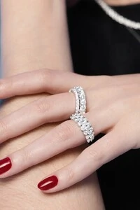 Meia Aliança Moissanite 4mm