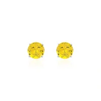 Brinco Solitário Yellow Fancy 8mm