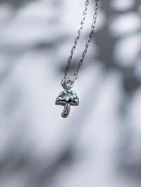 Colar Mushroom Turquesa