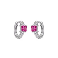 Argola Color Safira Pink