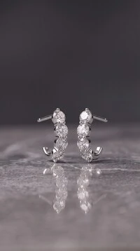 Meia Argola Luna Moissanite M