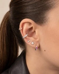 Argola Color Safira Pink