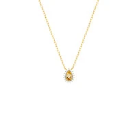 Colar Alba Citrino & Moissanite