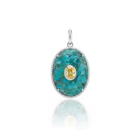 Pingente Turquesa & Yellow Fancy