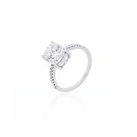 Anel Solitário Oval Moissanite