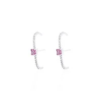 EarHook Pedra Safira Pink