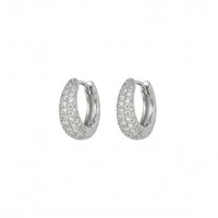 Brinco Argola Drop Moissanite
