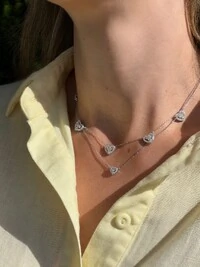 Colar Moissanite Heart