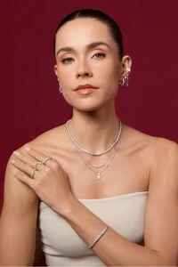 Colar Curve Moissanite