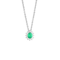 Colar Oval Princess Esmeralda & Moissanite
