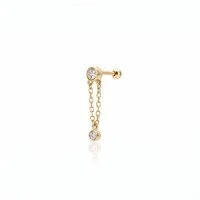 Piercing Golden Dot Moissanite