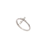Anel Cross Marquise Moissanite