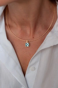 Pingente Crystal Topázio Sky