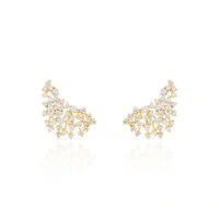EarCuff Mapa de Zircônias Dourado