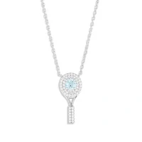 Colar Topázio Sky Racquet & Moissanite